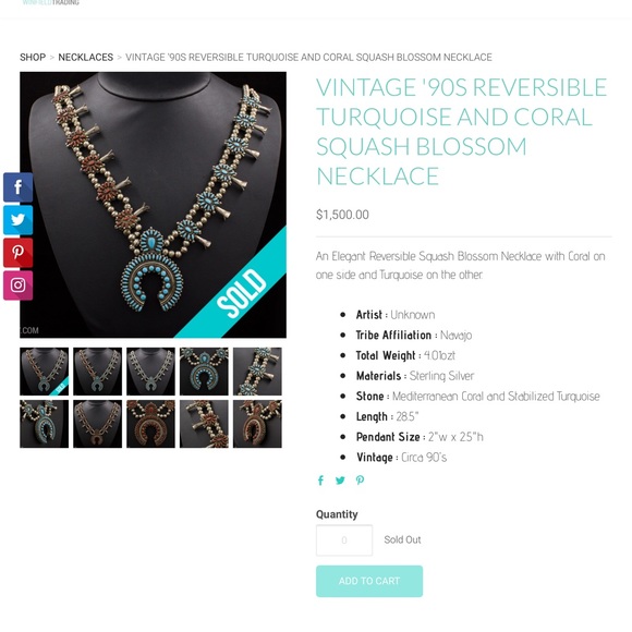 Vintage Navajo Reversible Squash Blossom Set - Picture 5 of 7